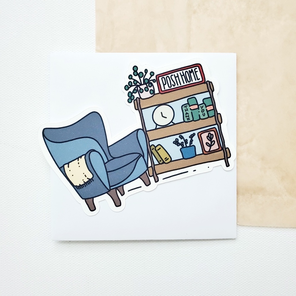 LB079 STICKERS Custom Poshmark Stickers POSH HOME Personalizable Shipping Supply - Picture 6 of 9